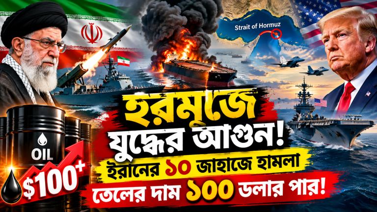 হরমুজে ভয়াবহ উত্তেজনা! ইরানের ১০ জাহাজে হামলা, তেলের দাম ছাড়াল ১০০ ডলার